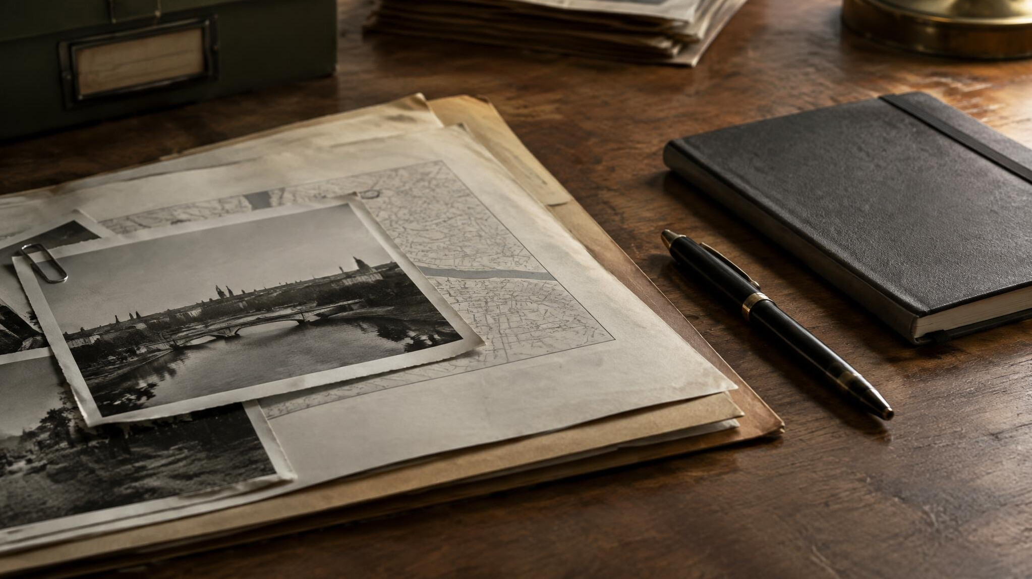 Documents and pen on a table