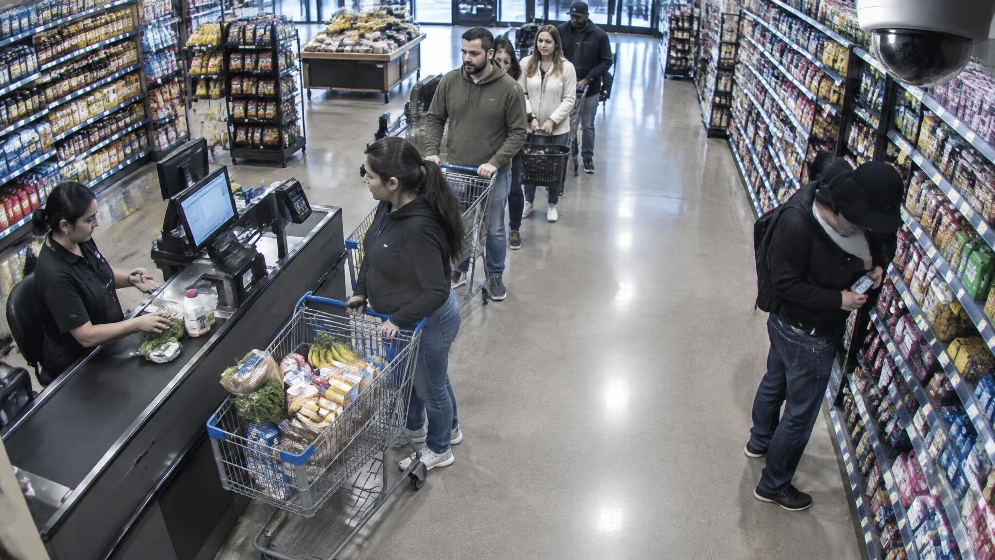 supermarket checkout line