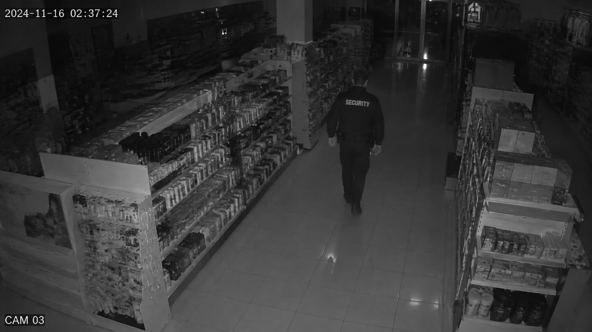 night security guard in store